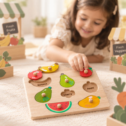 Match & Learn - Wooden Fruit Puzzle